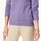 Karen Scott Women's Marled Cotton Turtleneck Sweater Purple Size X-Small