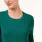 Karen Scott Women's Cotton Marled Knit Sweater Green Size Small