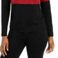 Karen Scott Women's Colorblocked Cotton Turtleneck Sweater Red Size Small