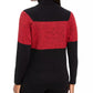 Karen Scott Women's Colorblock Cotton Turtleneck Sweater Red Size Petite Medium
