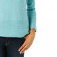 Karen Scott Women's Cotton Boat-Neck Sweater Teal Aqua Size Large
