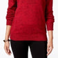 Karen Scott Women's Cotton Marled Shawl-Collar Sweater Red Size Large