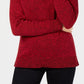 Karen Scott Women's Cotton Marled Shawl-Collar Sweater Bright Red Size Small