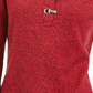 Karen Scott Women's Hardware Trim Cotton Henley Sweater Red Size Petite Small