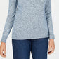 Karen Scott Women's Marled-Knit Quarter-Zip Sweater Blue Size XX Large