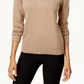 Karen Scott Women's Marled Knit Quarter Zip Sweater Brown Size Small