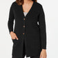 Karen Scott Women's Mixed-Stitch Button-Front Cardigan Black Size Extra Large