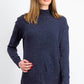 Karen Scott Women's Mock-Neck Shimmer Sweater Blue Size Large