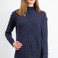 Karen Scott Women's Mock-Neck Shimmer Sweater Navy Size Extra Small