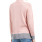Karen Scott Women's Erin Cotton Mock-Neck Sweater Pink Size Medium