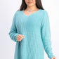 Karen Scott Women's Cotton Mixed-Stitch Sweater Blue Size Small
