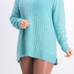 Karen Scott Women's Cotton Mixed-Stitch Sweater Blue Size Small