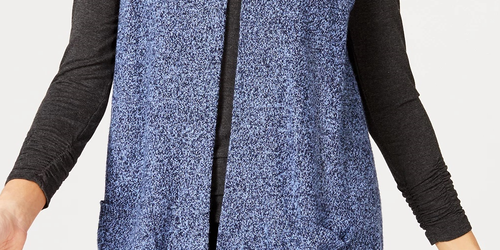 Karen Scott Women's Sweater Vest Blue Size Medium