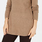 Karen Scott Women's Solid Curved-Hem Tunic Brown Size Large