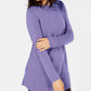 Karen Scott Women's Solid Curved-Hem Tunic Purple Size Medium