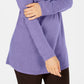 Karen Scott Women's Solid Curved-Hem Tunic Purple Size Medium