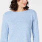 Karen Scott Women's Textured Tunic Sweater Blue Size Small
