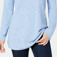 Karen Scott Women's Textured Tunic Sweater Blue Size Small