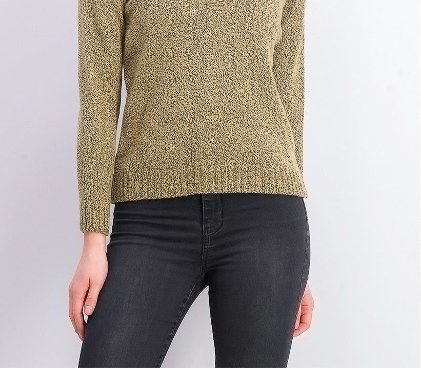 Karen Scott Women's Petite Point-Collar Sweater Brown Size Petite Small