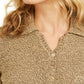 Karen Scott Women's Point Collar Sweater Chestnut Brown Size Petite M