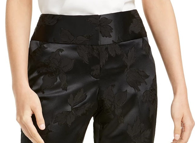 Alfani Women's Tummy-Control Jacquard Pants Black Size 6
