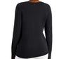 JM Collection Women's Button-Cuff Crewneck Sweater Gray Size XX- Large