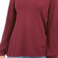 Style & Co Women's Bishop Sleeve Tunic Sweater  Red Size X-Small