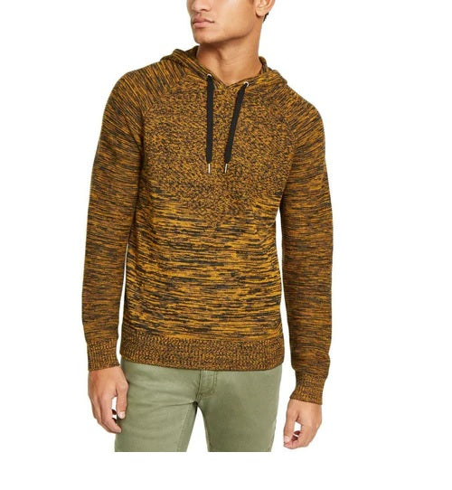 INC International Concepts Men's Hooded Raglan Sweater Yellow Size XXX-Large