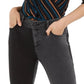 INC International Concepts Women's Two-Tone Skinny Jeans Black Size 0
