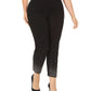 INC International Concepts Women's Plus Size Embellished Ankle Skinny Jeans Black Size 26