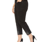 INC International Concepts Women's Plus Size Embellished Ankle Skinny Jeans Black Size 26