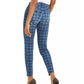 INC International Concepts Women's Plaid Skinny Jeans Blue Size 4