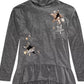 Epic Threads Big Girls Hooded Reversible Sequin Star Top Dark Gray Size X-Large