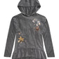 Epic Threads Big Girls Hooded Reversible Sequin Star Top Dark Gray Size X-Large