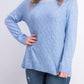 Karen Scott Women's Diamond Cable-Knit Sweater Blue Size X-Small