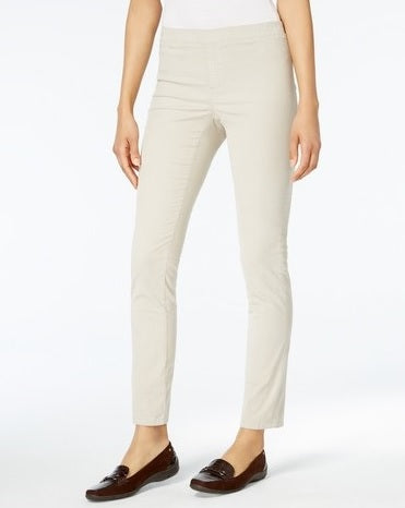 Karen Scott Women's Petite Corduroy Pull-On Pants Gray Size 35