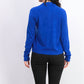 Karen Scott Women's Zip Back Mock Neck Sweater Navy Size Medium