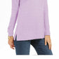 Style & Co Women's Lurex Cowl-Neck Sweater Purple Size Large