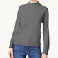 Karen Scott Women's Zip Back Mock Neck Sweater Charcoal Size Medium