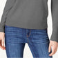Karen Scott Women's Zip Back Mock Neck Sweater Charcoal Size Medium
