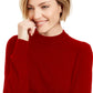 Karen Scott Women's Zip Back Mock Neck Sweater Red Size Extra Large