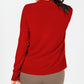 Karen Scott Women's Zip Back Mock Neck Sweater Red Size Extra Large