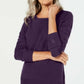 Karen Scott Women's Textured-Stripe Sweater  Purple Size Extra Large