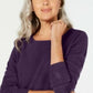 Karen Scott Women's Textured-Stripe Sweater  Purple Size Extra Large