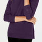 Karen Scott Women's Textured-Stripe Sweater  Purple Size Extra Large