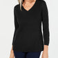 Karen Scott Women's V Neck Sweater Black Size X-Large