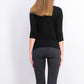 Karen Scott Women's Petite V-Neck Sweater Black Size Medium