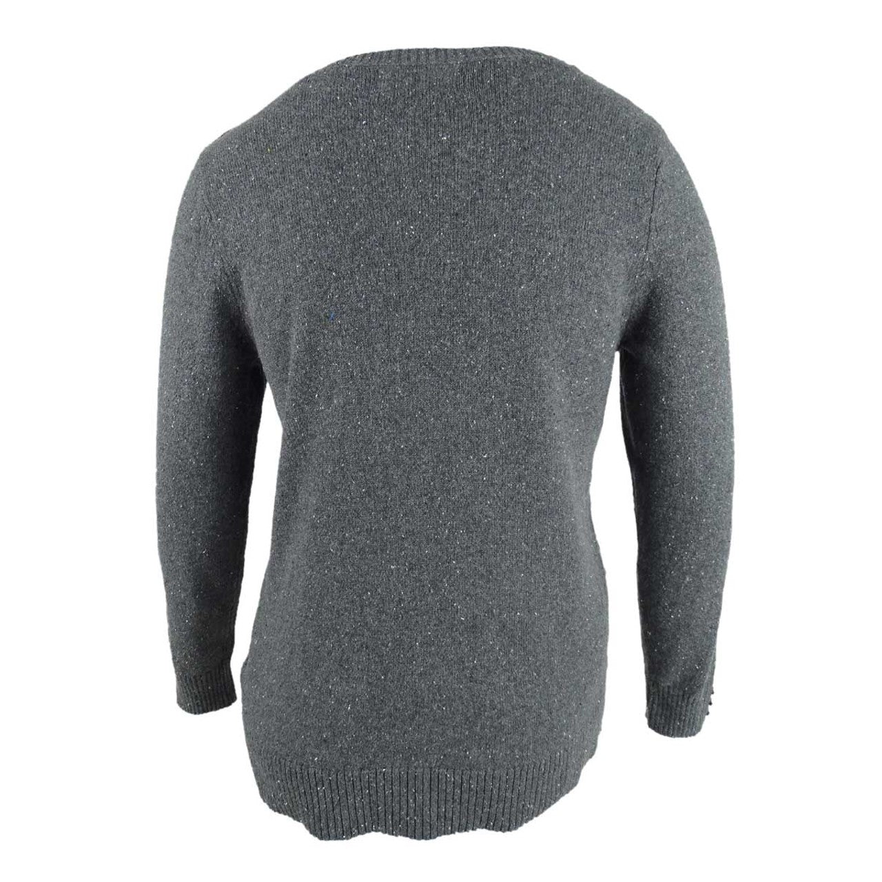 KAREN SCOTT Womens Gray Long Sleeve Crew Neck Sweater Size Medium