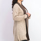 Karen Scott Women's Contrast-Trim Open-Front Cardigan Brown Size Extra Large