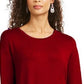 Style & Co Women's Drawstring Tie-Cuff Top Dark Red Size Small